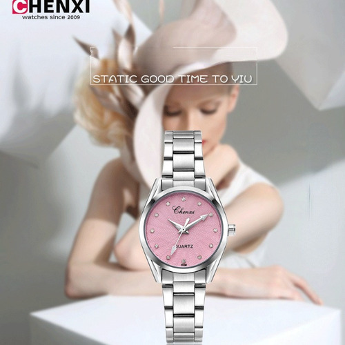 Relojes De Cuarzo Inoxidable De Moda Chenxi Para Mujer Color Del Fondo Blanco