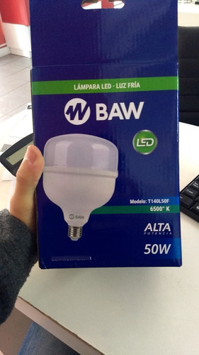 Imagen 6 de 10 de Lampara Led Alta Potencia 50w E27 Galponera Luz Fria Baw