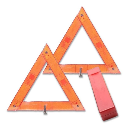 Imagen 1 de 5 de Balizas Triangulo Reglamentarias Reflectivas X2 Econ. Auto