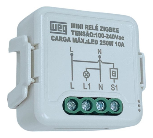 Módulo Mini Zigbee Weg Home 1ch Smart Inteligente Alexa Tuya