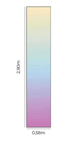 Imagem 3 de 4 de Papel De Parede Adesivo Degradê Roxo Azul E Verde N05177 Rol
