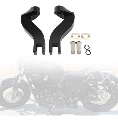 2 Uds Soporte De Clavijas De Pie De De Motocicleta, Negro