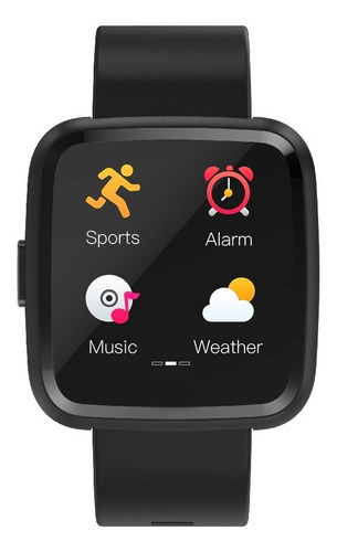 Imagen 6 de 12 de Smartwatch Tedge H1104A 1.3" caja negra, malla negra de plástico y bisel de aleación de zinc H1104A