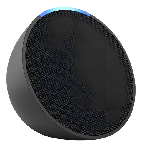 Echo Pop Smart Speaker Com Alexa Amazon Eco Pop Cor Preto Cor Pre...