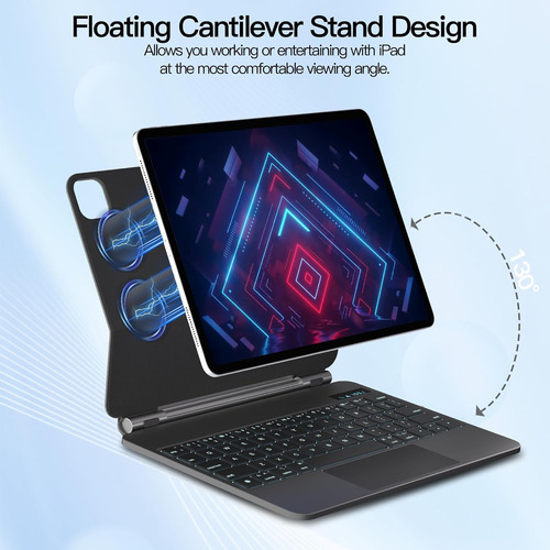 Keyboard Case For iPad Air 11 Inch 2024-m2 & iPad Pro 11 ...