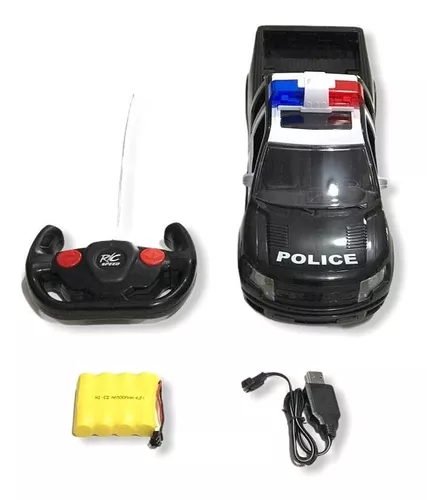 Carrinho Controle Remoto Policia Ranger Bateria Recarregável Com Sirene no  Shoptime