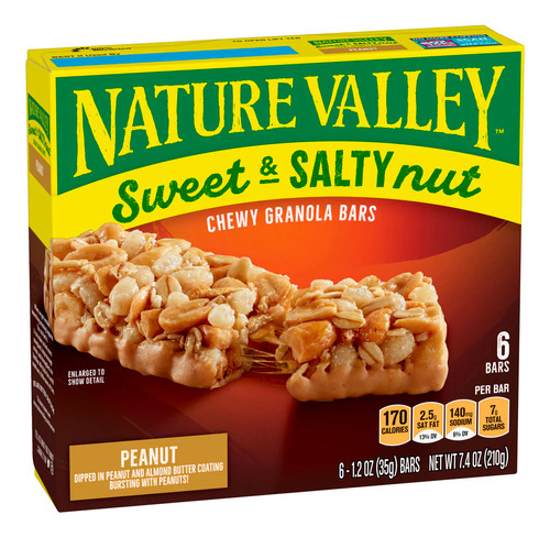 Barras De Cereal Nature Valley Sweet & Salty Maní 6 Unidades