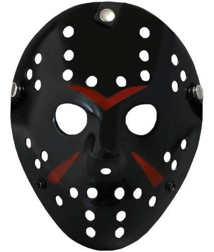 Caretas Jason Usar En Halloween, Mxjbk-003, 3 Pzas. 25x18 Cm Color Negro Jasonblack