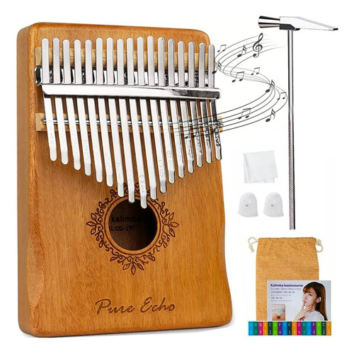 Kalimba 17 Teclas Pulgar Piano Africano Instrumento Musical