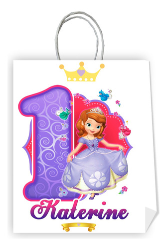 Bolsas Cumpleaños Personalizadas Princesa Sofia 10 Unidades