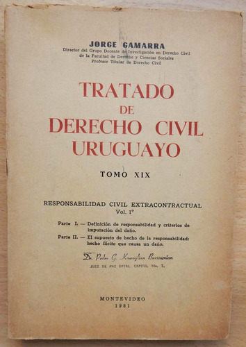 Tratado De Derecho Civil Uruguayo Tomo Xix Jorge Gamarra