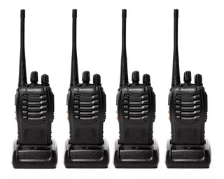 4 Radios Baofeng Bf-888suhf Con Manos Libres Profesional