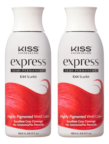 Kiss Express - Color Semipermanente Para El Cabello, 3.5 On.