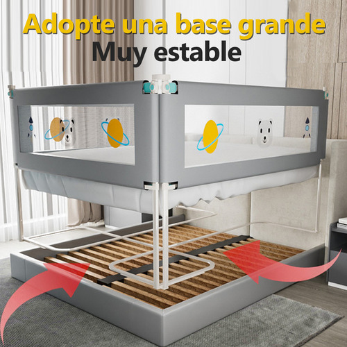 No Nece Taladrar Barandal Cama,protector Cama Para Bebe 2m