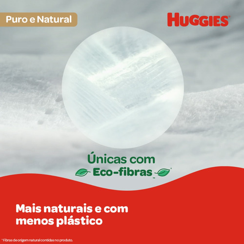 Lenços Umedecidos Huggies Puro E Natural Com 48 Unidades