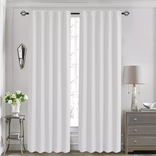 Juego De Cortinas Blackout Textil Presillas Ocultas Oferta!!