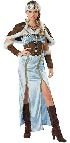 Disfraz De Princesa Guerrera Vikinga Para Mujer, Talla S 4/6