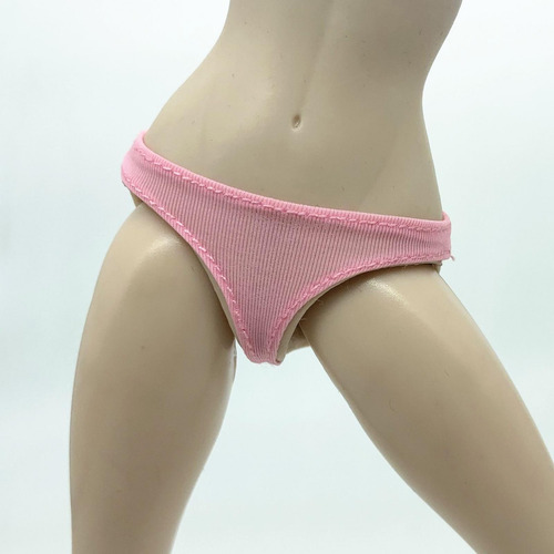 6 Lencería Breve Para Mujer A Escala 1:6 Cosida Negro