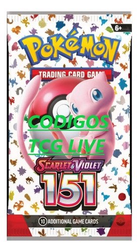 100 Códigos Sobres 151 Pokémon Online Tcg Live Digital