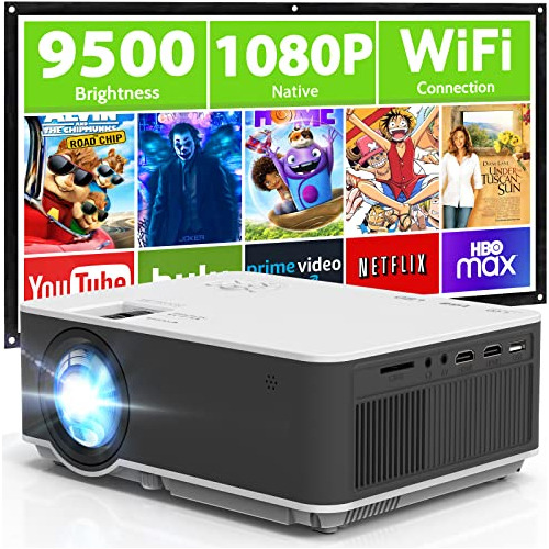 Proyector Bluetooth 1080p, Wifi, 9500l, Portátil,