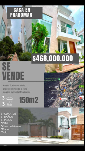 Vendo Hermosa Casa En Prado Mar Atlantico 150mt2 Conjunto