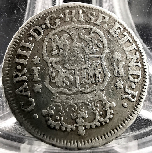 Moneda 1 Real Plata 1763 Columnaria