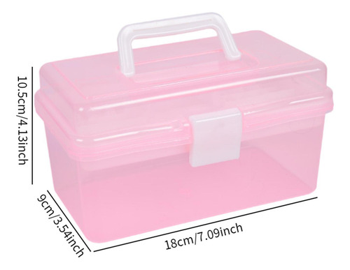 Caja De Almacenamiento De Herramientas Para Uñas, Con Asa,