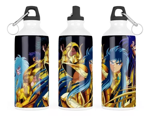 2 Botellas De Agua Sport Personalizadas Saint Seiya Dorados