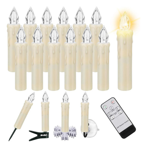 12 Velas Led Sin Llama Con Temporizador Remoto