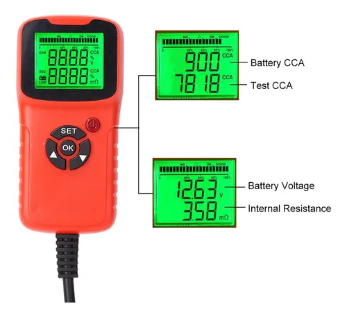 Analizador De Prueba De Batería De Coche Resistencia Cca Vol