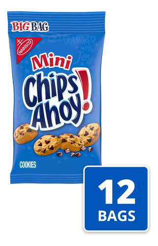 Chips Ahoy Mini Galletas Con Chispas De Chocolate 12 Bolsas