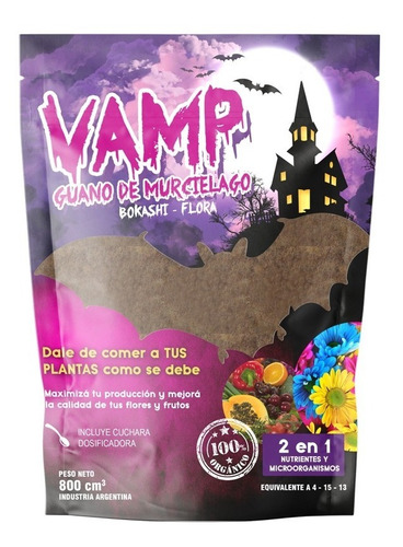 Imagen 1 de 4 de Vamp Bokashi Guano De Murcielago Floración 800 Cm3