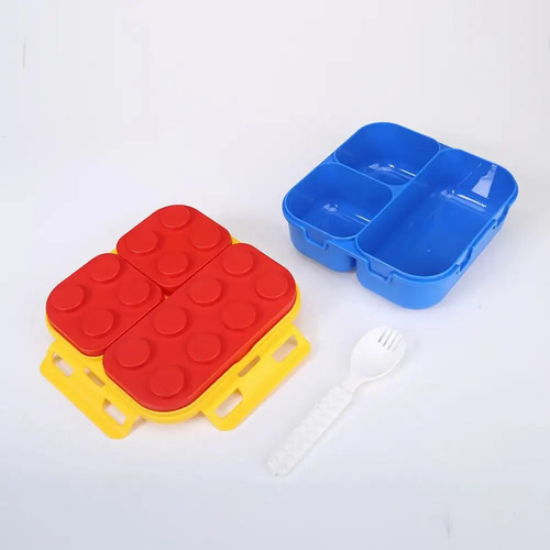 Taper Vianda Pack Set X2 Luncheras Animadas Bloque Elefante Azul