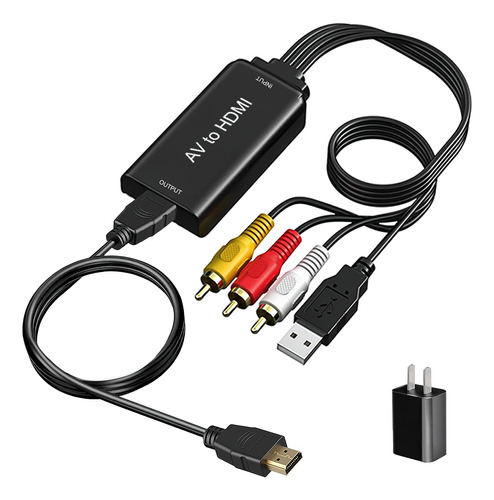 Rca A Hdmi Amanka 1080p Mini Rca Compuesto Cvbs Av A Hdmi Ad