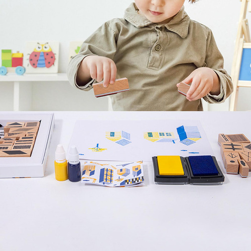 Juego De Sellos De Madera Habilidad Fina Educativa Para