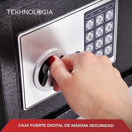 Imagen 7 de 10 de Caja Fuerte Electronica C/ Teclado Y 2 Llaves Digital Wortec