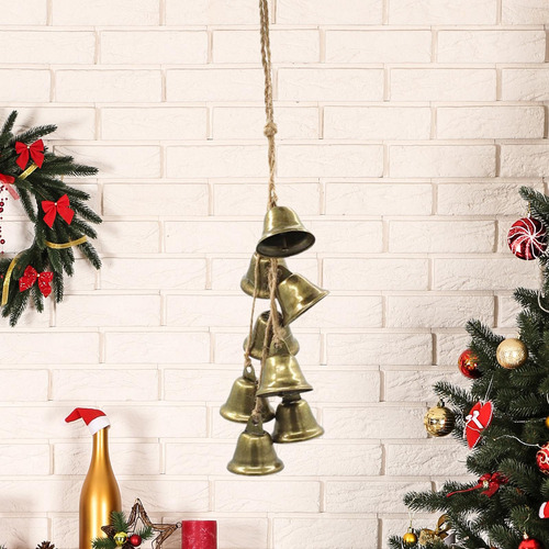 2 Campanas Colgantes Navideñas Forma De Trompeta De Bronce
