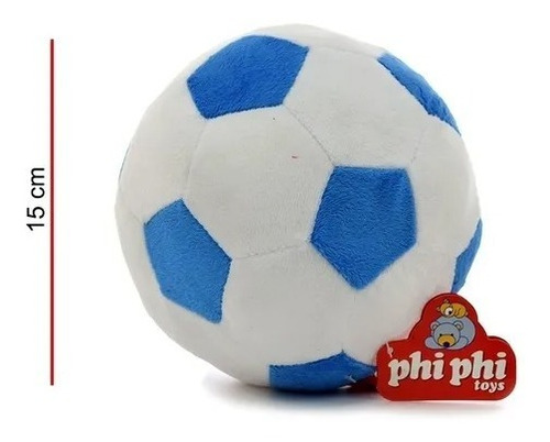 Imagen 1 de 4 de Pelota De Futbol Con Sonajero Peluche Para Bebe Phi Phi Toys