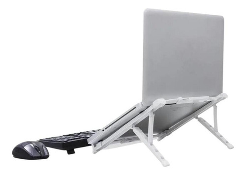Imagem 4 de 6 de Suporte Mesa Para Notebook Regulável Ergonômico Branco Home