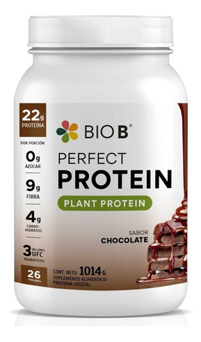 Bio B | Perfect Protein Vegana 1014 G | Sabor Chocolate