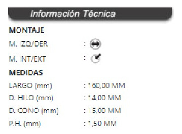 Terminal Interno Axial Ford Ranger 2007-2012 Par