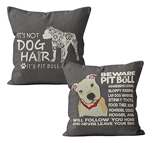 No Es Pelo De Perro, Es Brillo De Pitbull Funda Decor