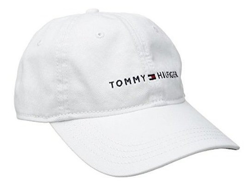 Gorra De Béisbol Tommy Daddy Logo Dad, Blanco, Talla Únic
