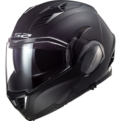 Casco Ls2 Ff900 Valiant Ii Rebatible Negro Mate - Cafe Race