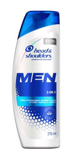 Shampoo Head&shoulders 3en1 For Men 375ml