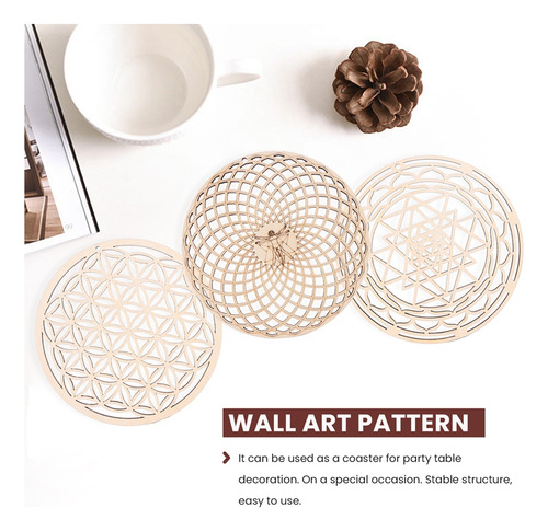 Para Placa De Pared De Madera Con Forma De Flor De La Vida,