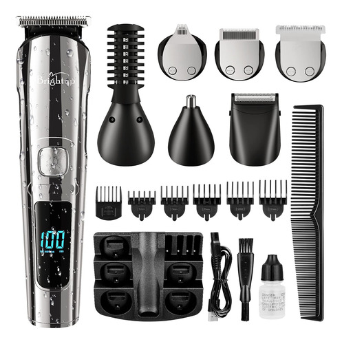 Brightup Fk-8688t - Recortadora De Barba Para Hombre, Kit De