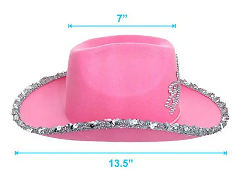 Gorro Vaquero Rosa Con Luces Led Para Niña