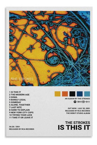 The Strokes Is This It Canvas Poster Wall Decorative Art