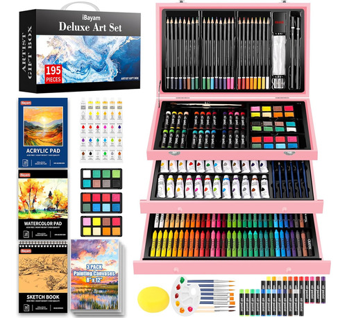 Deluxe Art Set, 195pack Artist Gift Box, Arts And Craft...